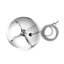 Convex 8.5" Stainless Mirror for Truck Peterbilt 387